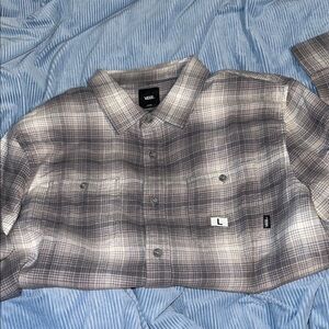 NWT Vans Gray Plaid Men's flannel